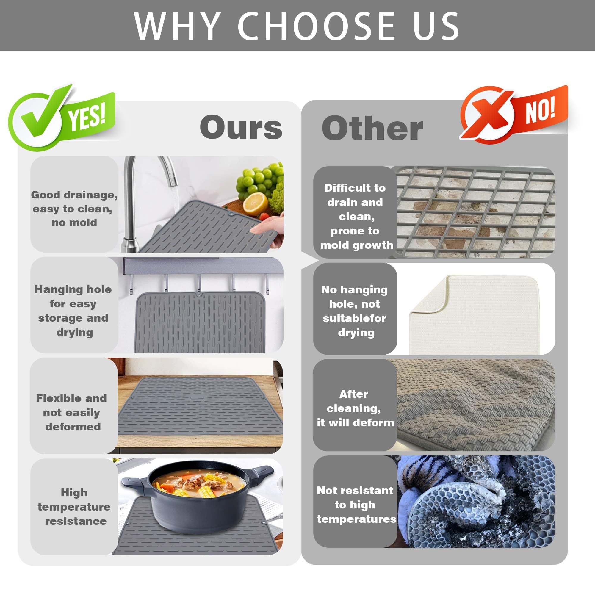 To Encounter silicone mat is dishwasher safe for easy cleaning after use.