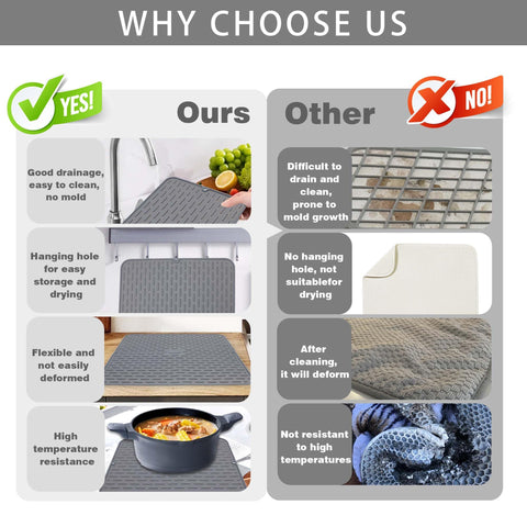 To Encounter silicone mat is dishwasher safe for easy cleaning after use.