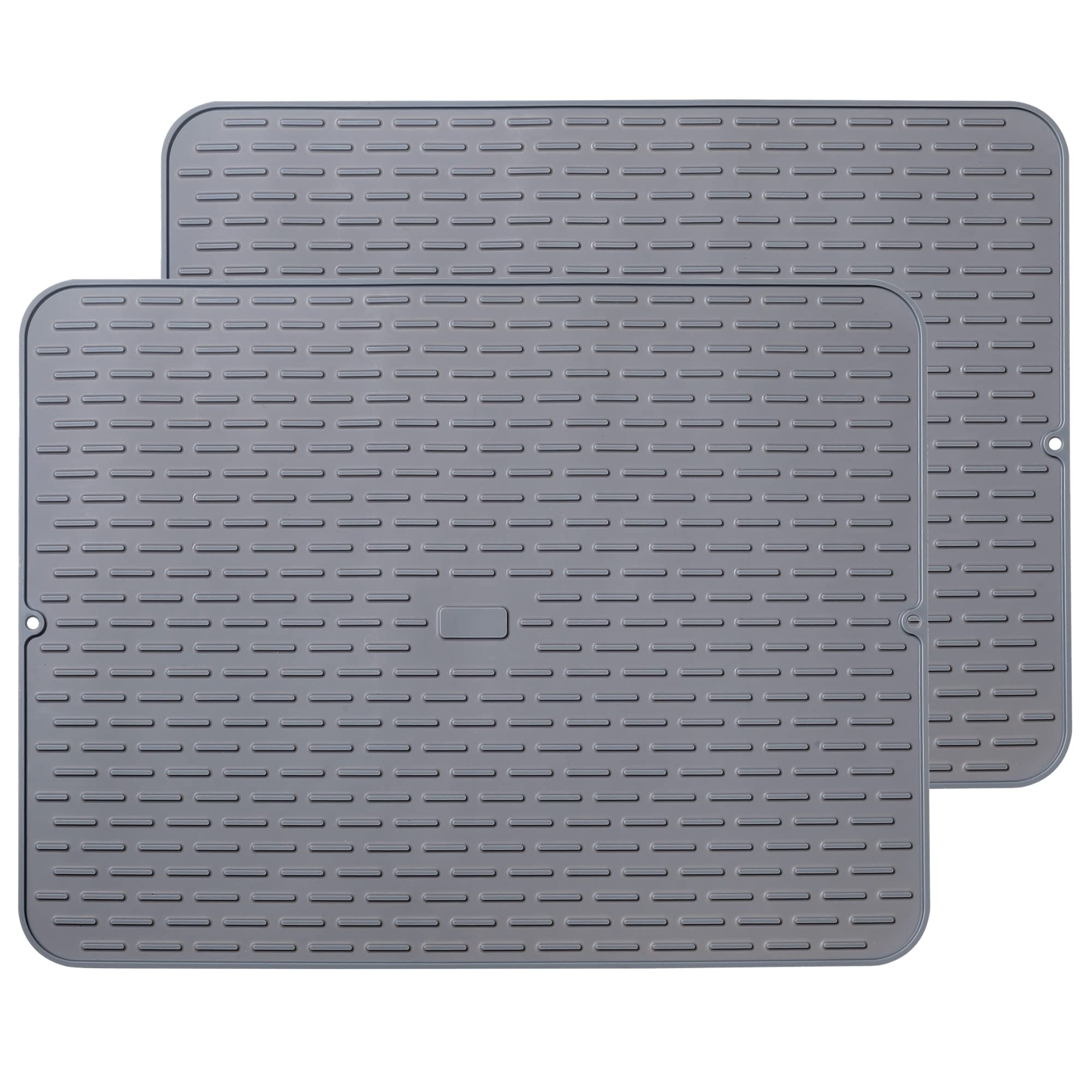 To Encounter silicone dish drying mat folded for compact storage, space-saving kitchen solution.