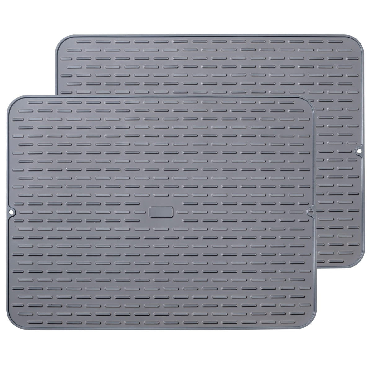 To Encounter silicone dish drying mat folded for compact storage, space-saving kitchen solution.