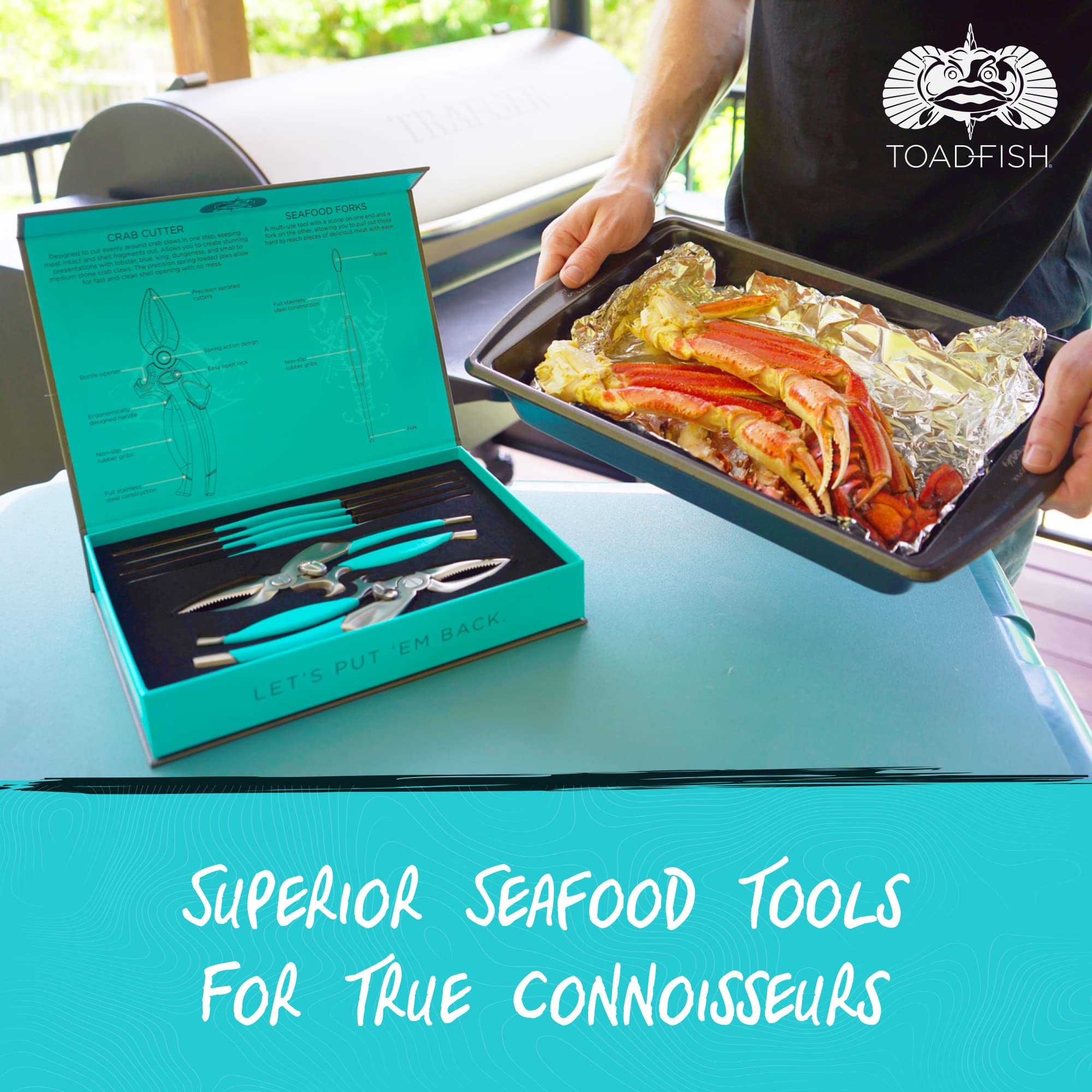Toadfish Crab & Lobster Tool Set stainless steel durability and longevity