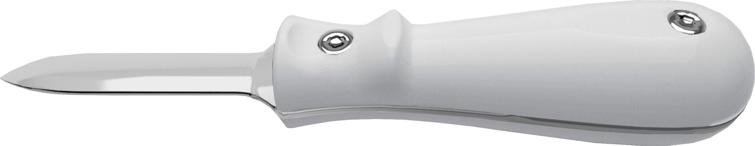 Toadfish Oyster Shucking Knife eco-friendly plastic handle from post-consumer materials.