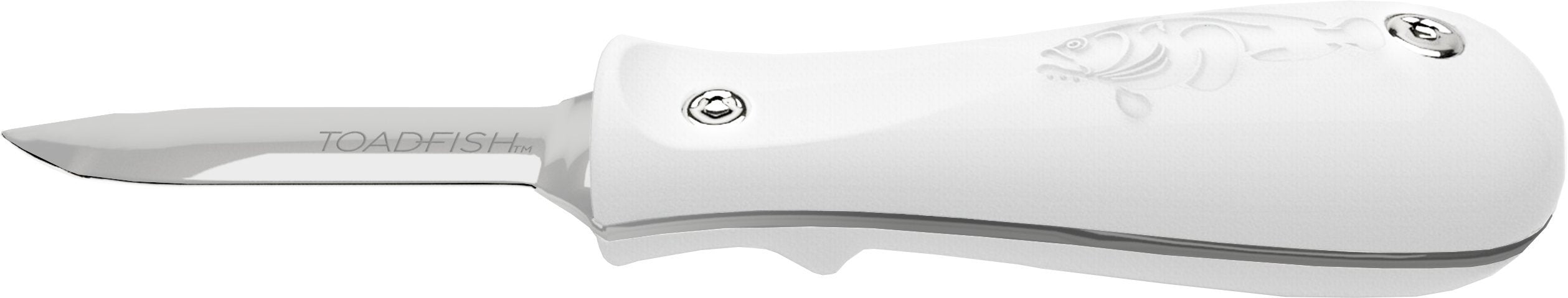 Toadfish Oyster Shucking Knife thick blade provides increased leverage on stubborn oysters.