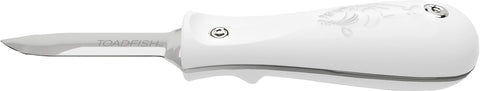 Toadfish Oyster Shucking Knife thick blade provides increased leverage on stubborn oysters.