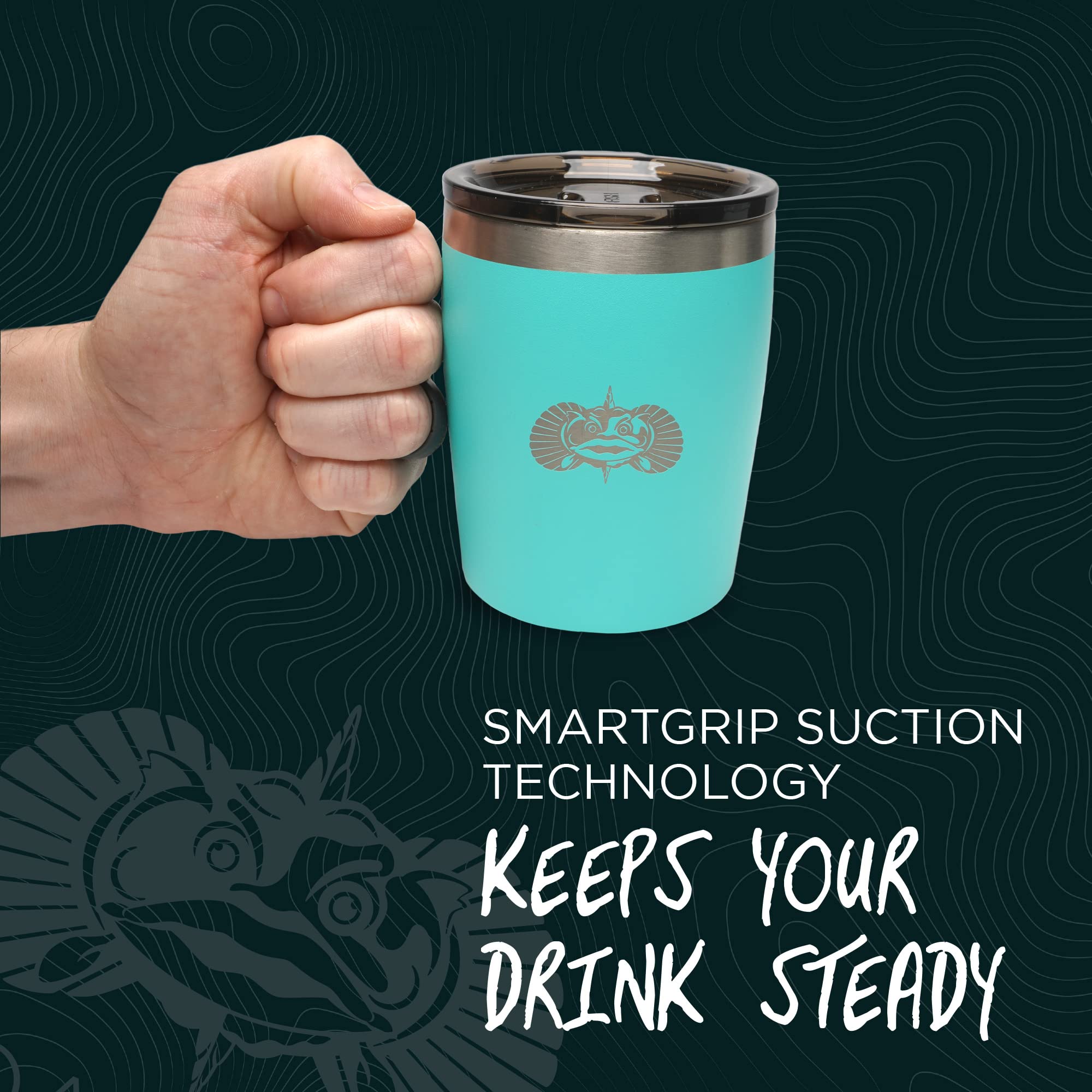 Toadfish rocks tumbler teal rugged outdoor companion for camping and boating