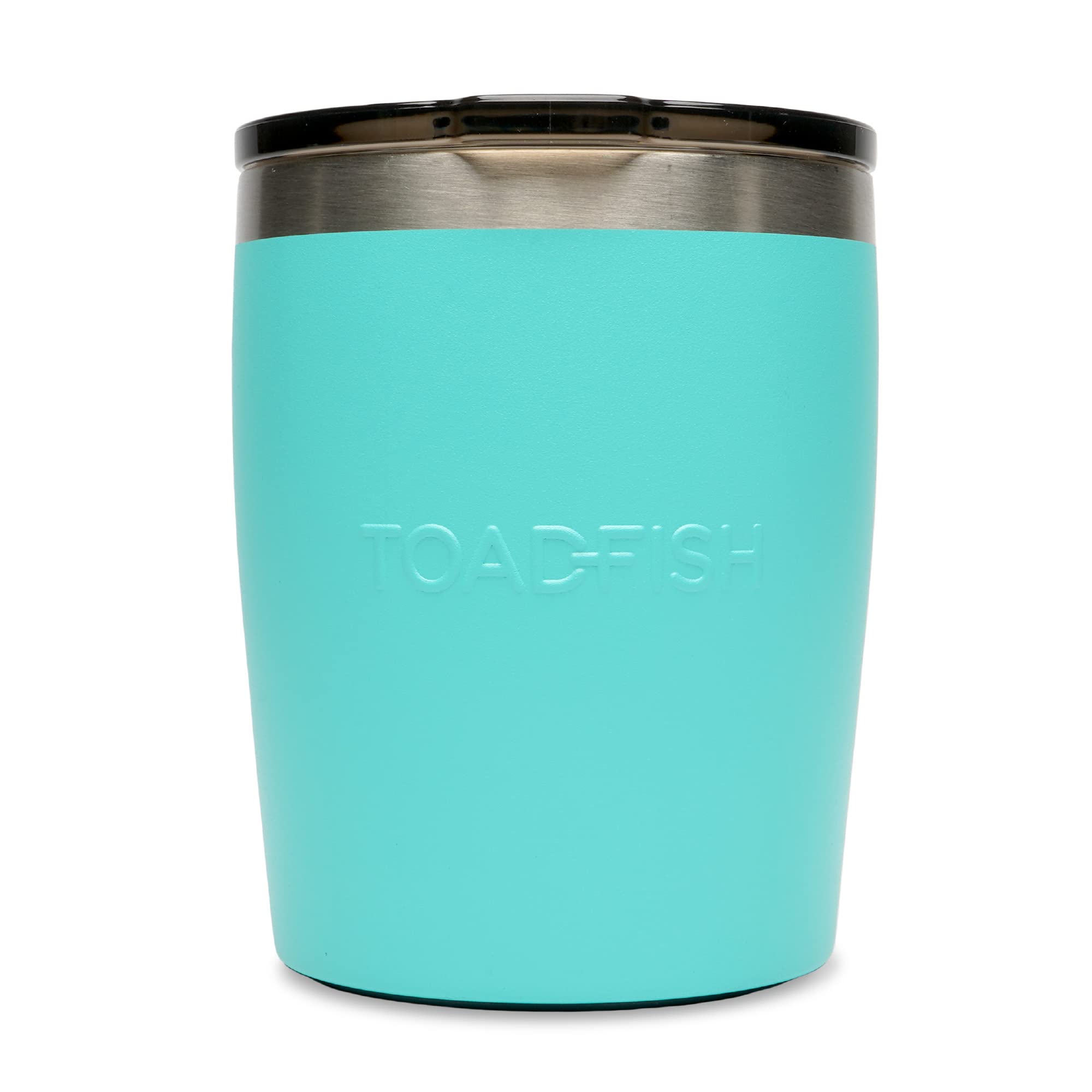 Toadfish rocks tumbler teal easy slide lid for one-handed opening