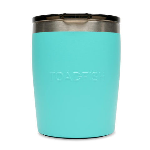 Toadfish rocks tumbler teal easy slide lid for one-handed opening