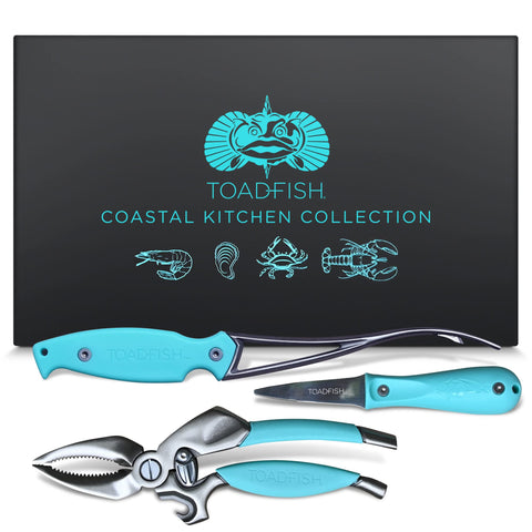 Toadfish shrimp deveiner peeling and butterflying shrimp in one smooth motion