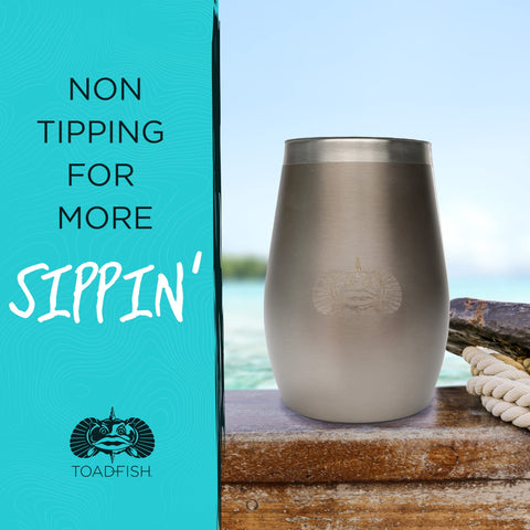 Toadfish teal tumbler ready for boating, golf carts, and outdoor gatherings.