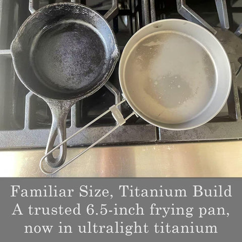 TOAKS Titanium D6.5 serving pan doubles as a plate for sharing meals.