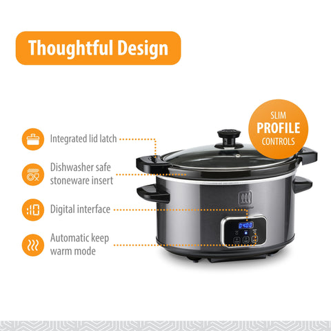 Toastmaster digital timer display with adjustable cooking times for precise meals