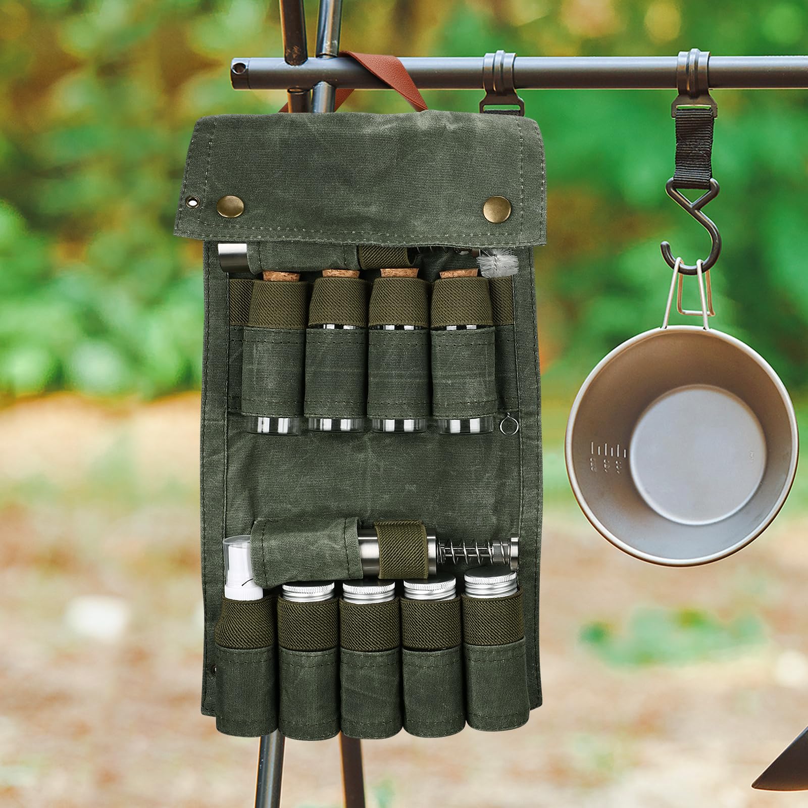 TOBWOLF canvas bag with handle for easy carry.
