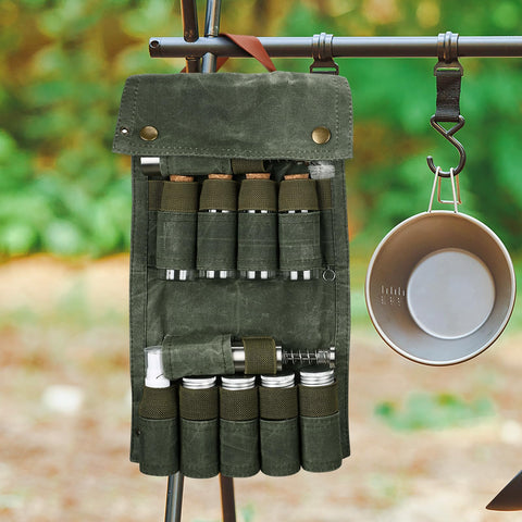 TOBWOLF canvas bag with handle for easy carry.