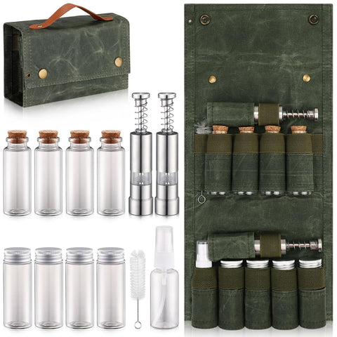 TOBWOLF portable spice bag folded for compact travel storage.