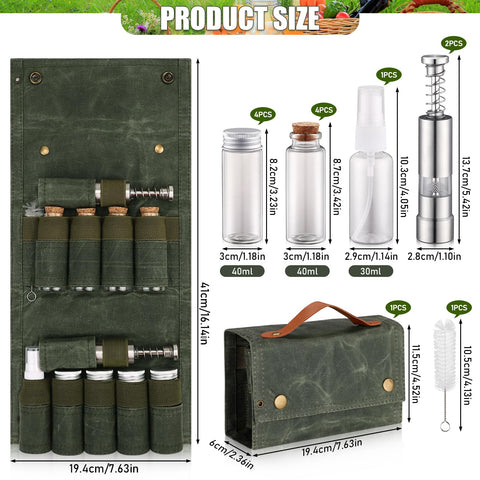 TOBWOLF spice jars clear glass for quick content identification.