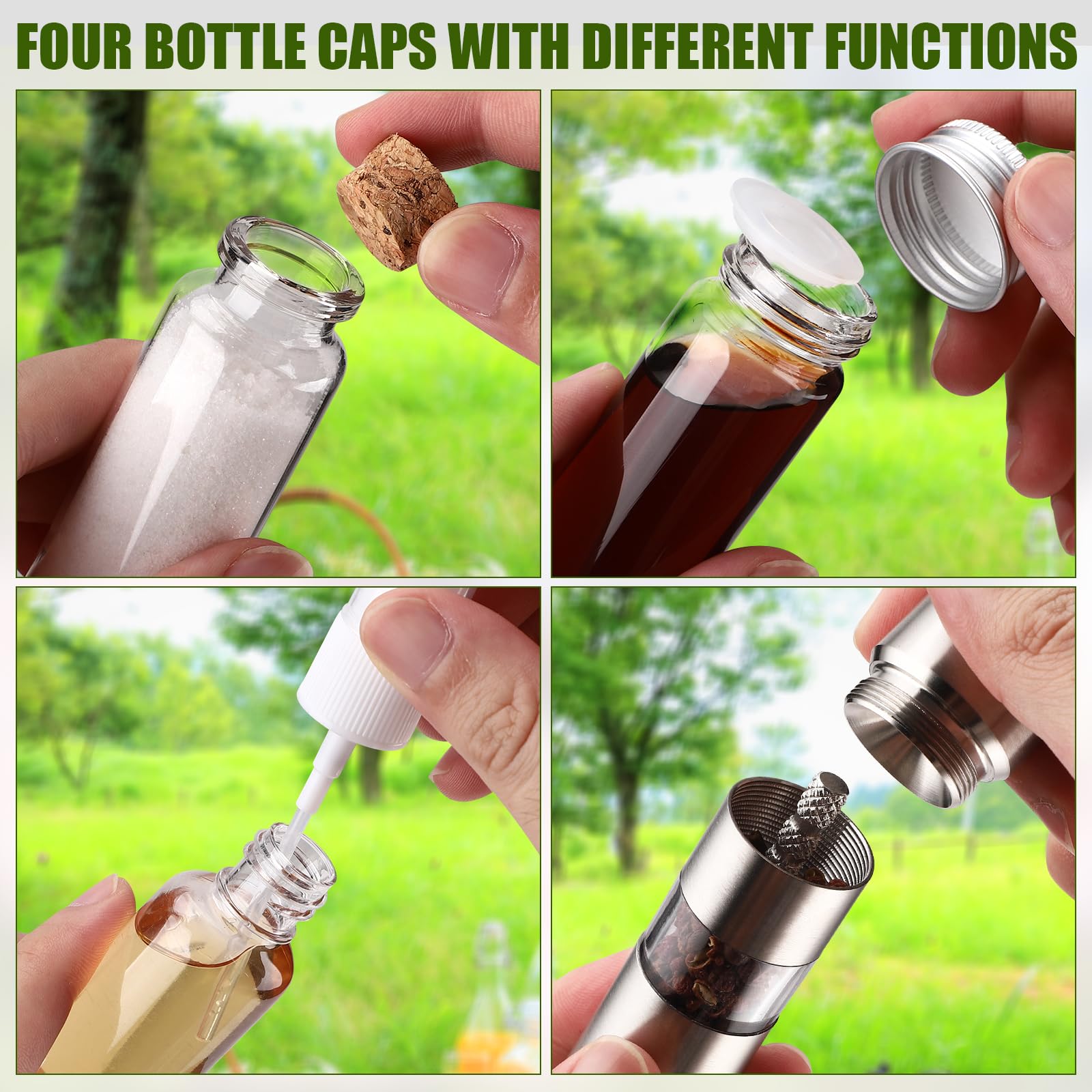 TOBWOLF outdoor-friendly spice kit for camping and picnics.
