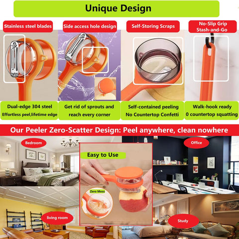 Tochinkar dishwasher-safe design allows easy cleanup after peeling