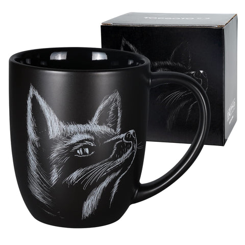 ToCooTo Fox mug with fox-face design, ideal for energizing mornings.