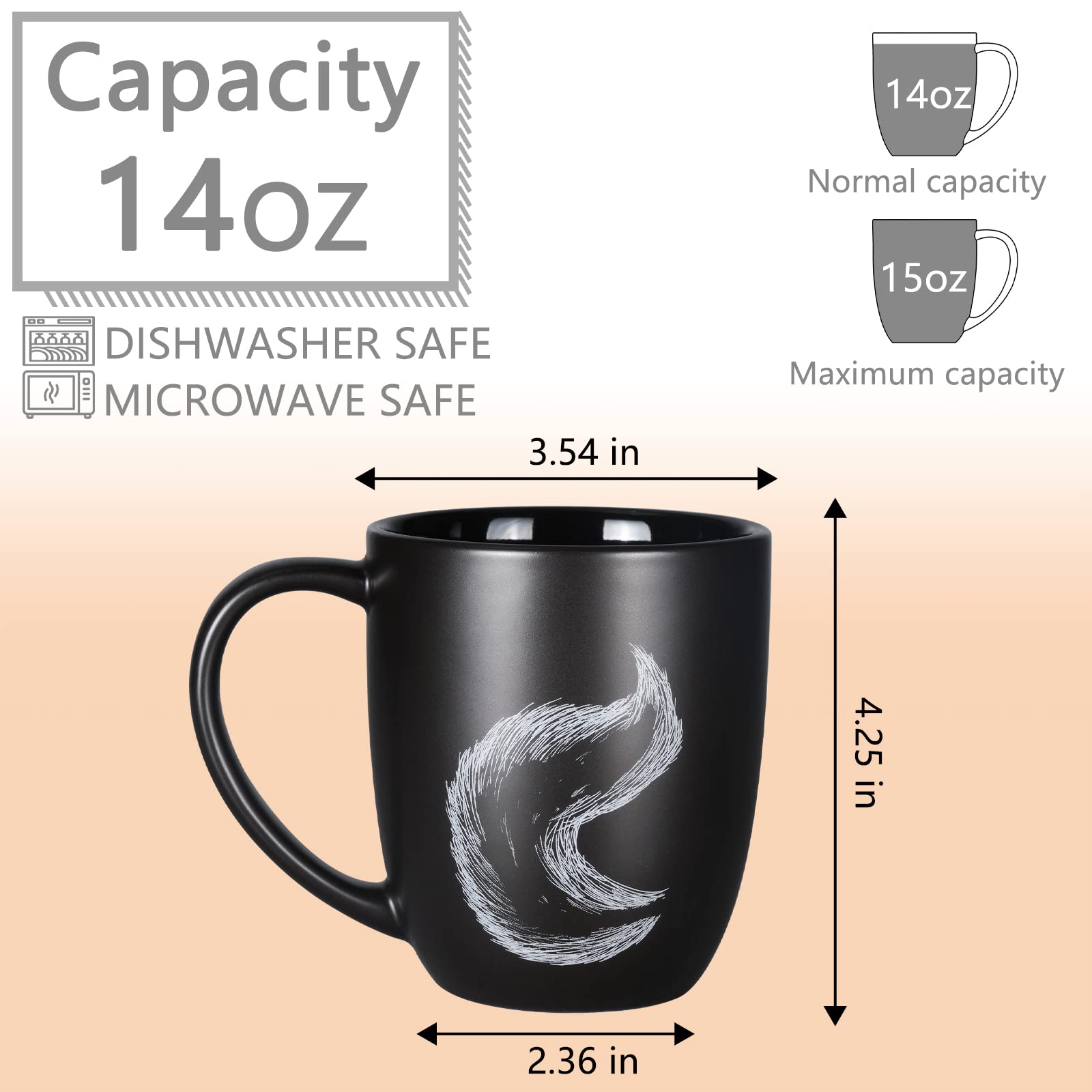 ToCooTo Fox-tail mug side view highlighting comfortable grip for hot drinks.
