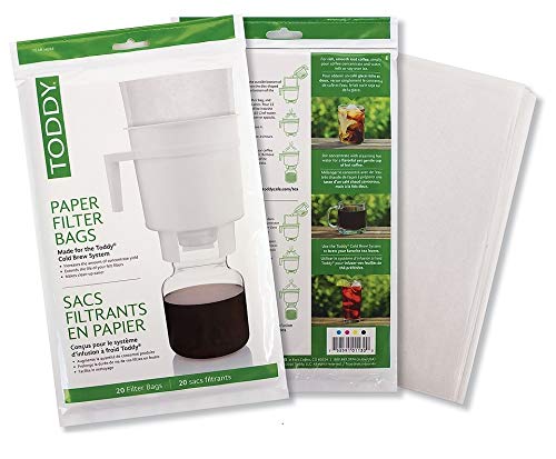 Toddy THMPF20 natural paper filter material extends life of filters.