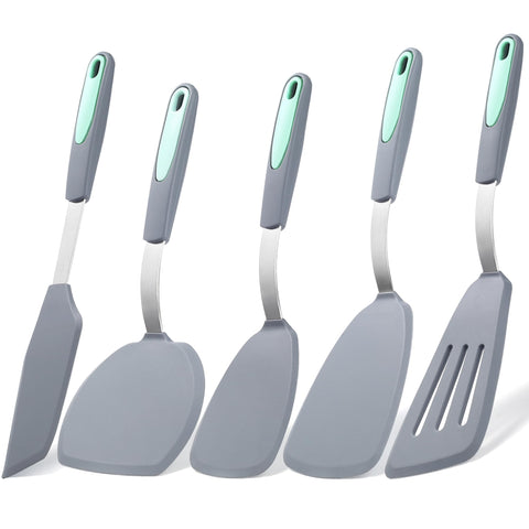 To Encounter angle spatula with a flexible head for precise flipping on nonstick pans