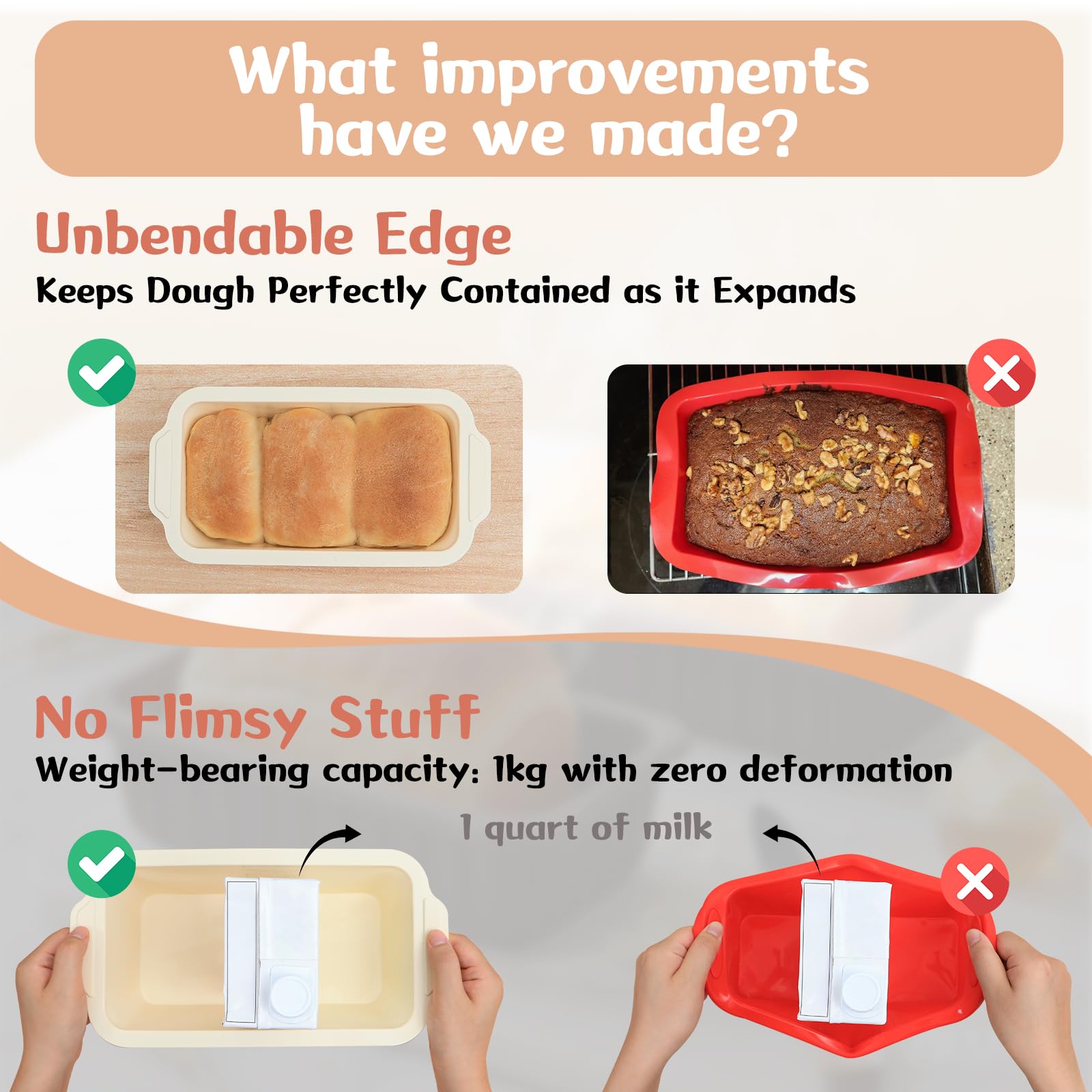 Toeusog bread pan beige mint design adds stylish kitchen touch.