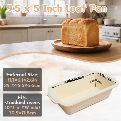 Toeusog bread pan metal frame with easy-grip handles for stable baking and transport.