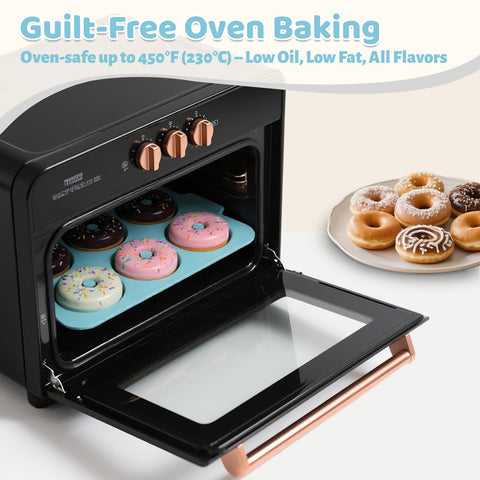 Toeusog donut pan vibrant green-beige color adds cheer to baking.