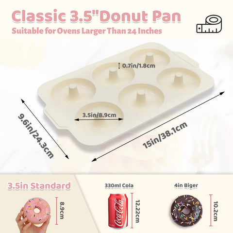 Toeusog donut pan nonstick silicone release donuts effortlessly with light oil.