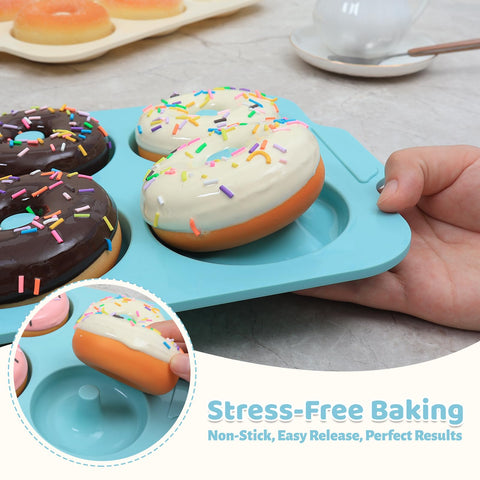 Toeusog donut pan oven-safe and dishwasher-safe for easy cleanup.