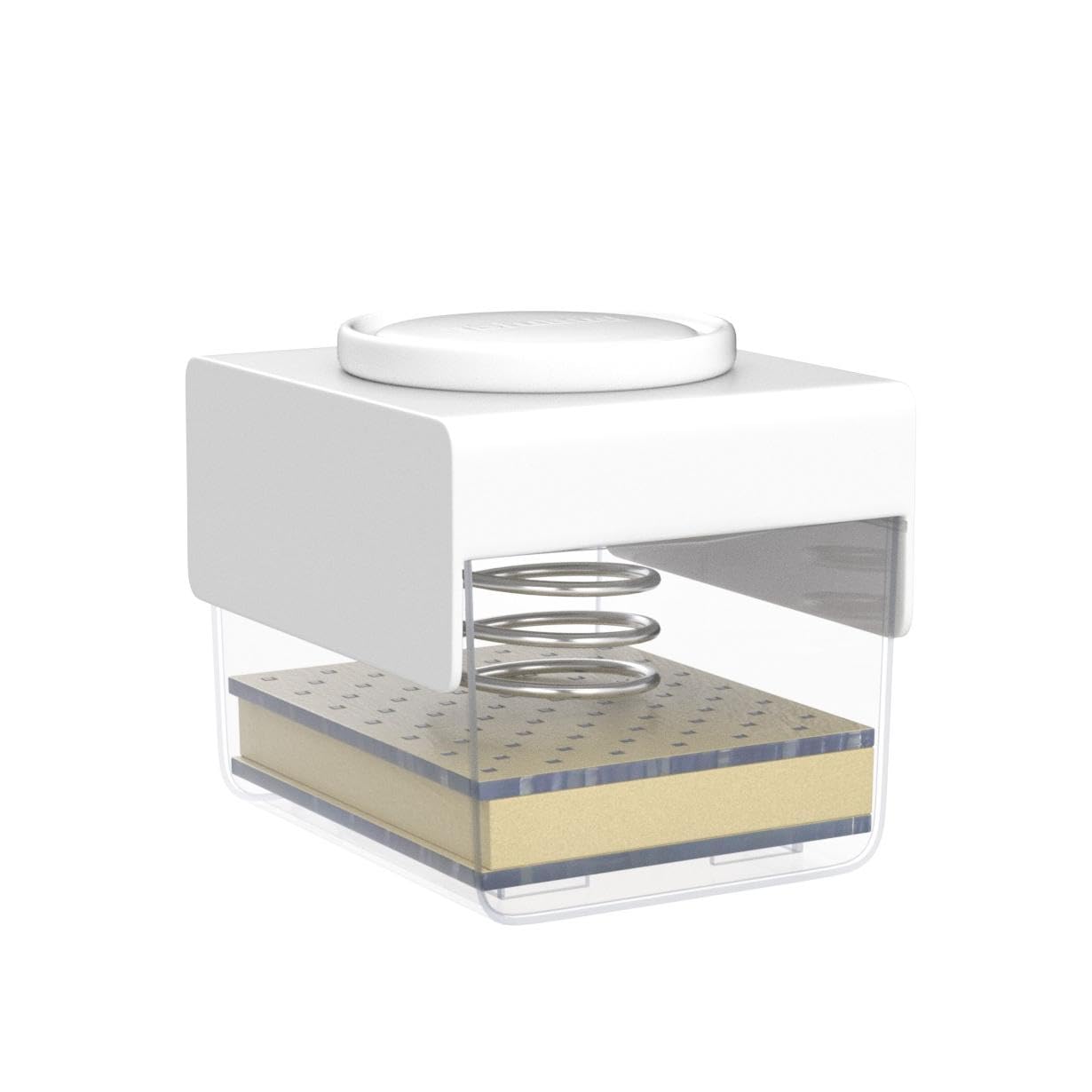 TofuBud Tofu Press fridge-friendly design keeps blocks neatly stored.