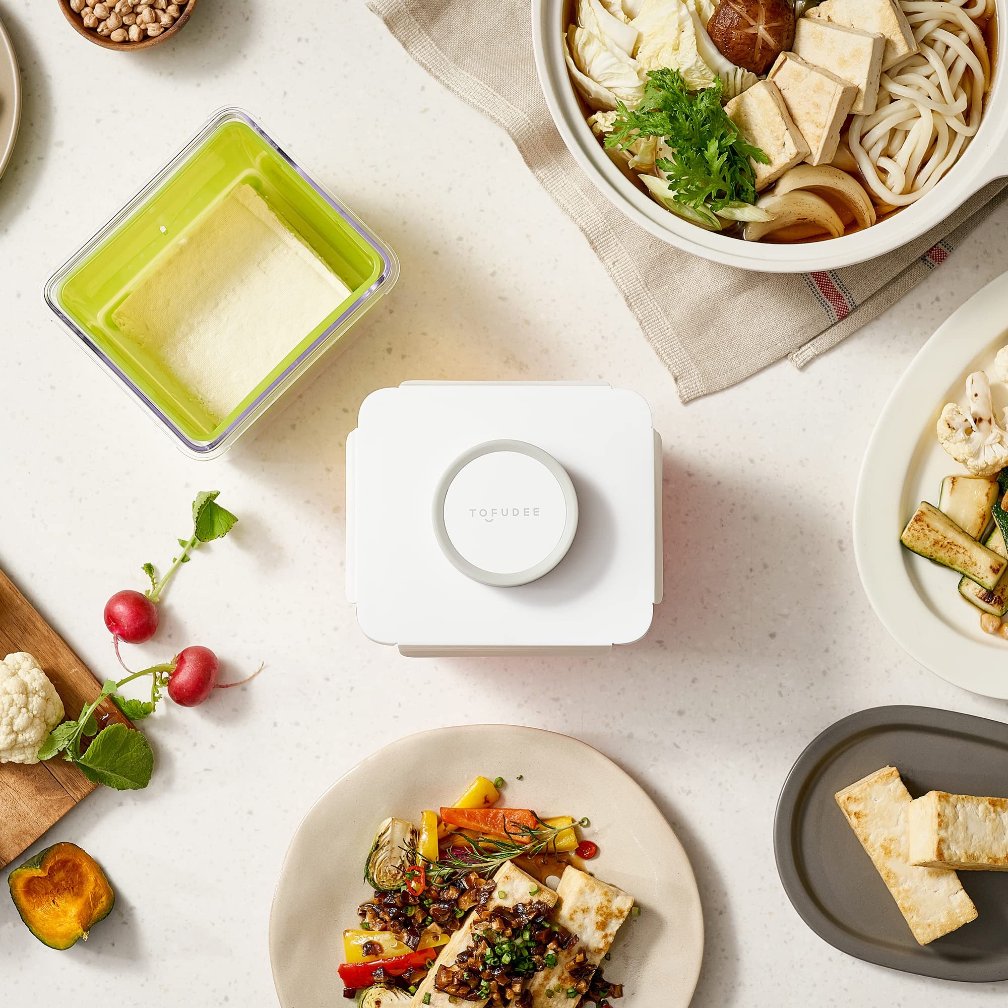 TOFUDEE Tofu Press dishwasher-safe feature simplifies cleanup after using.
