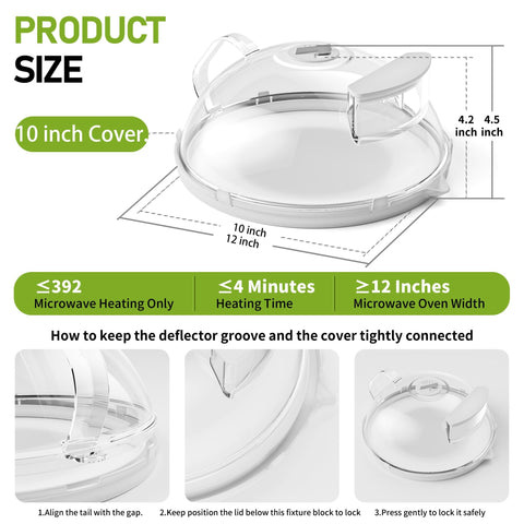 TOFWOF clear lid with heat-retention design keeps foods moist during heating.