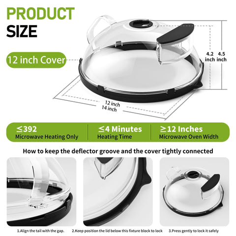 TOFWOF 10in and 12in sizes fit most bowls and plates