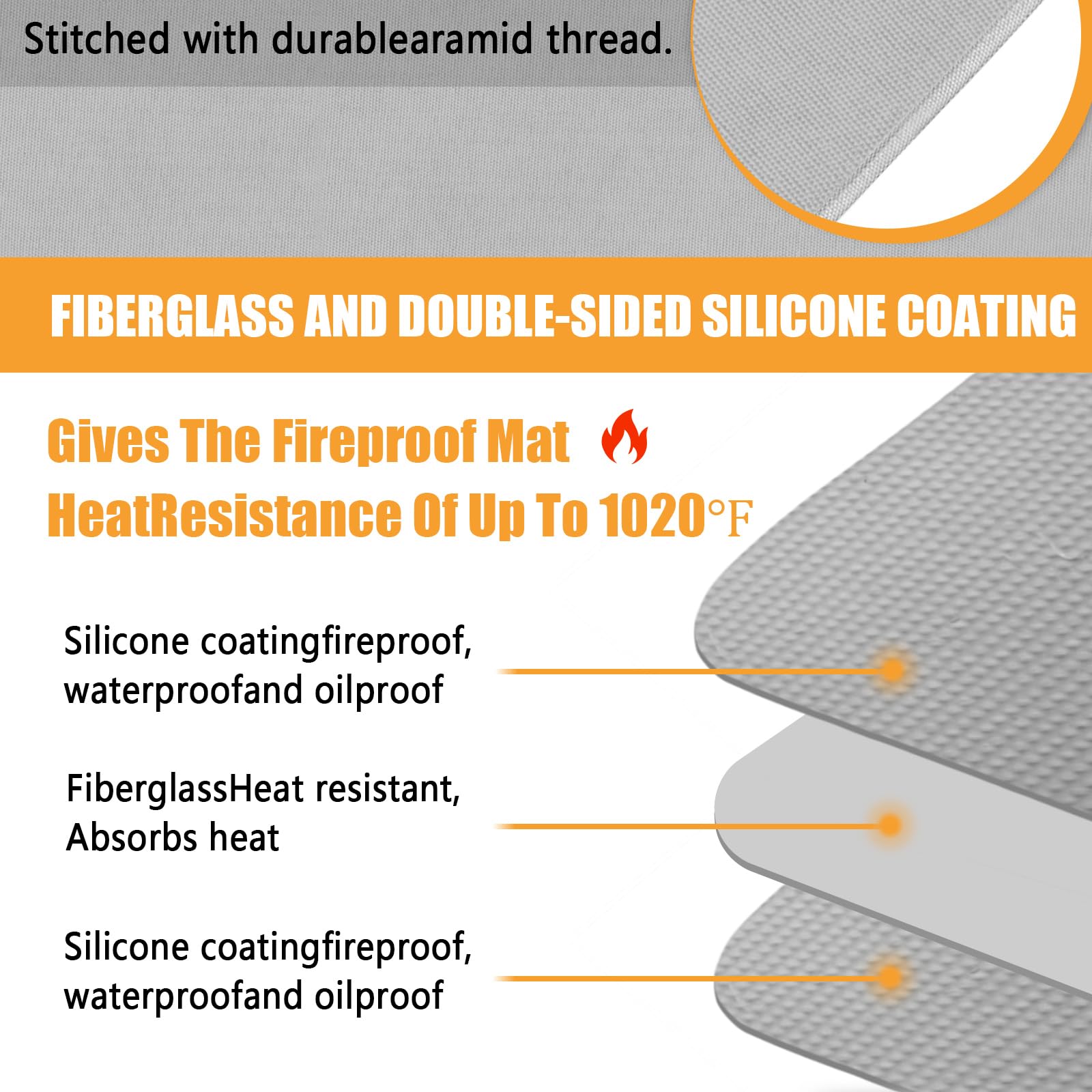 TOHONFOO heat-resistant mat near a deep fryer to shield surfaces.