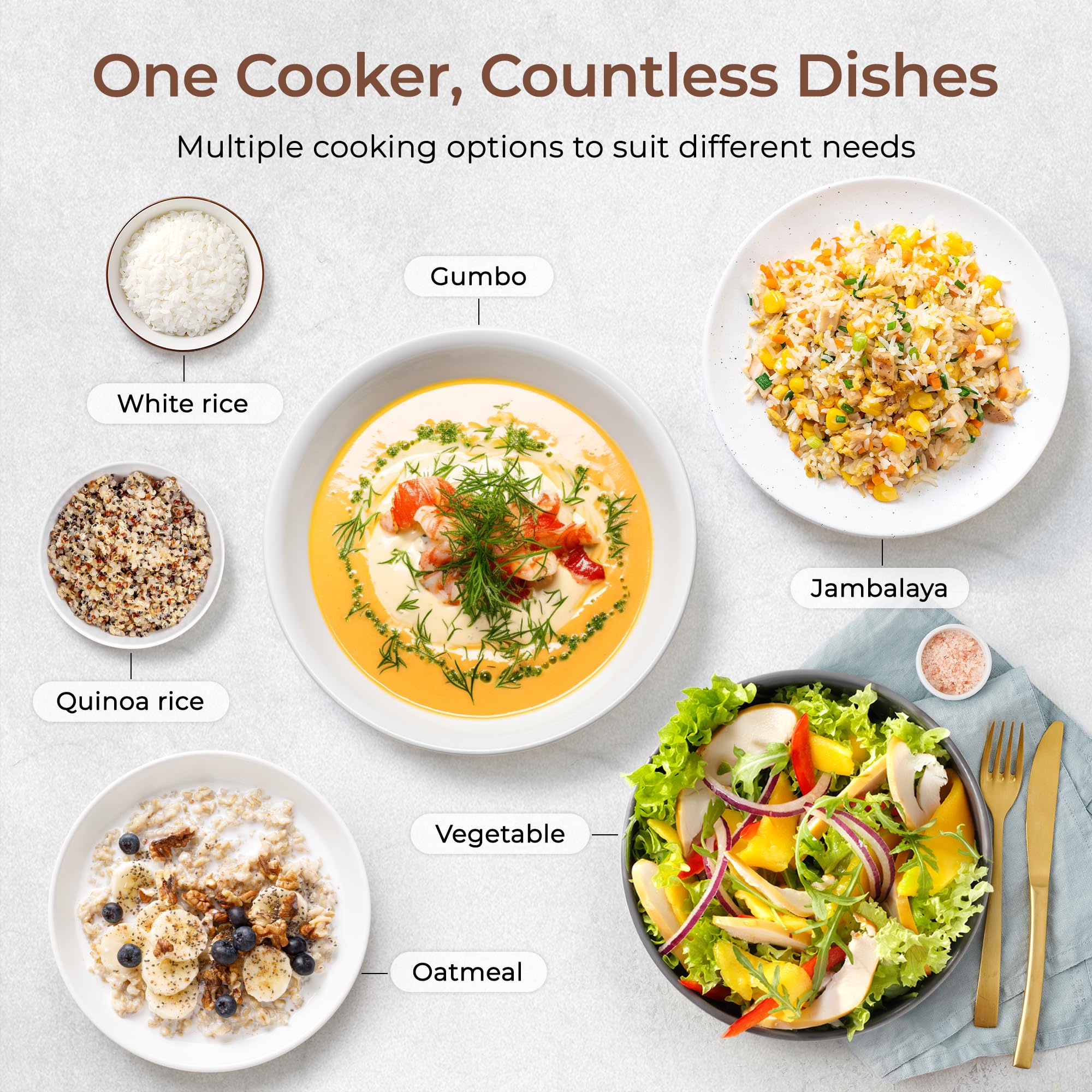 TOKIT rice cooker small display panel with intuitive controls