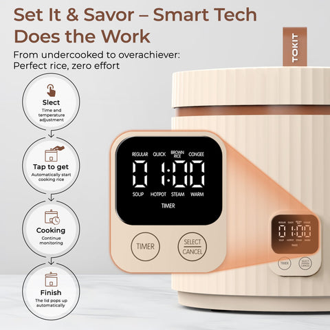 TOKIT rice cooker small keep-warm function maintains gentle heat