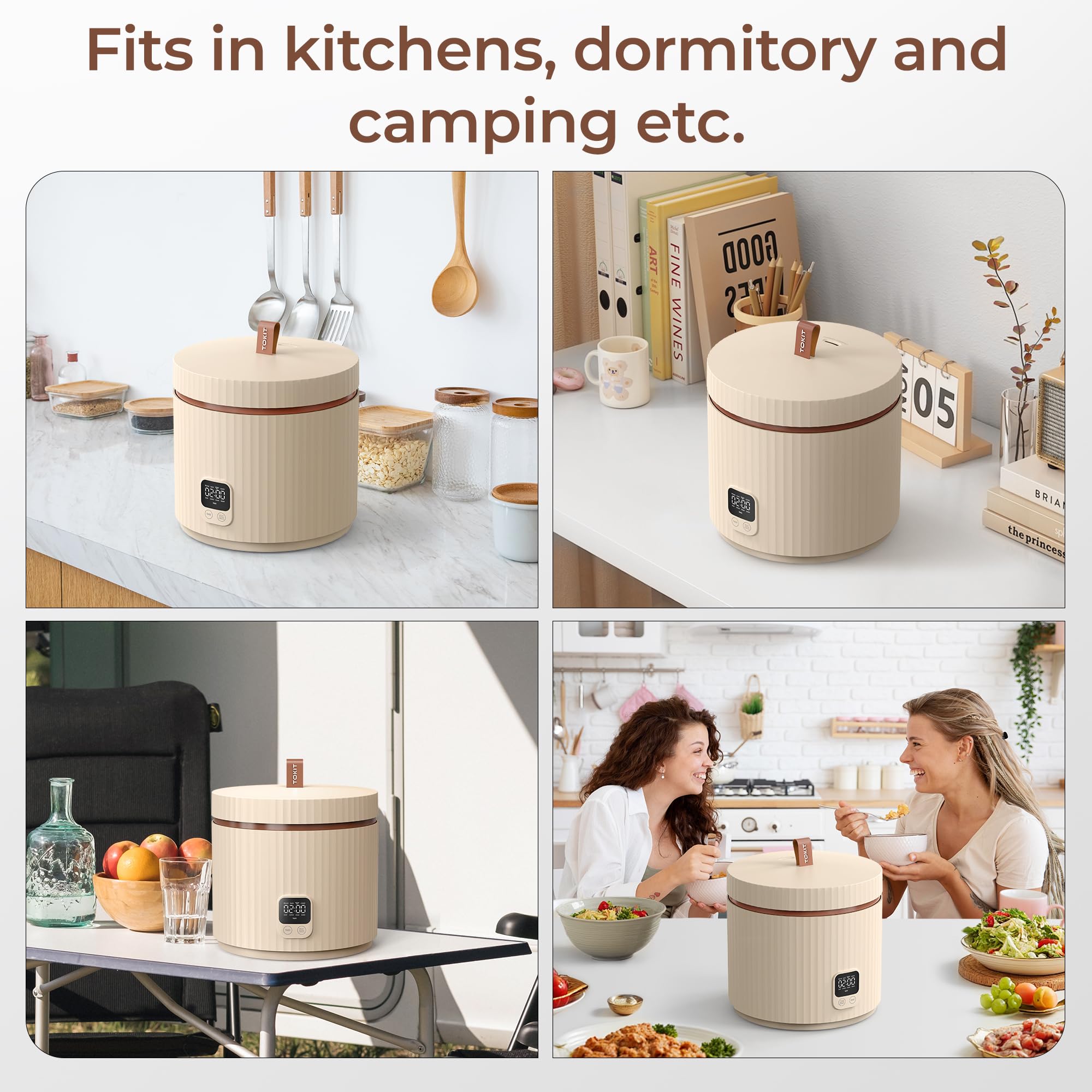 TOKIT rice cooker small kitchen setup in a compact apartment