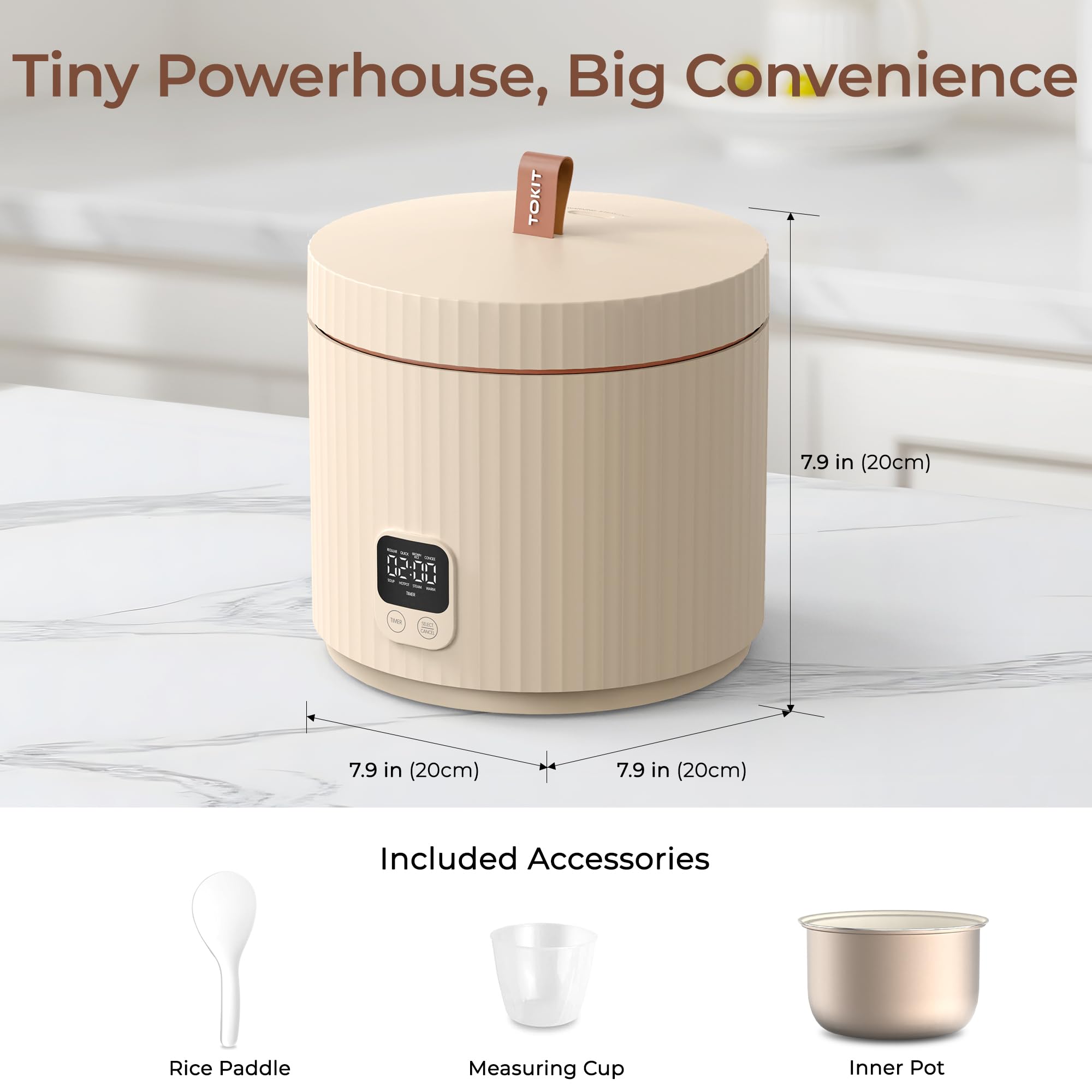 TOKIT rice cooker small serving bowl doubles as meal serving vessel