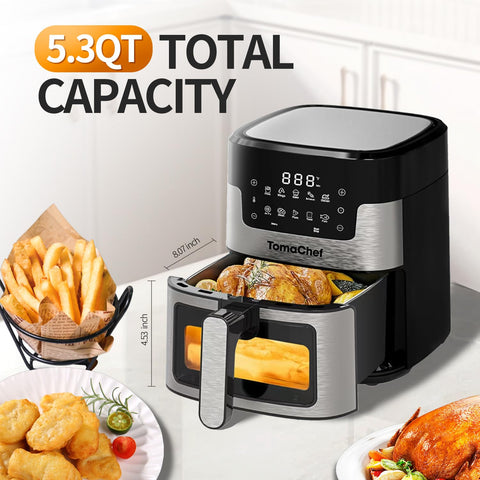 TomaChef air fryer ten presets digital control for simple meals