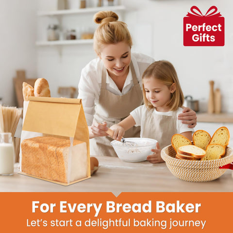 TomCare paper bread bags with tin-tie locks keep freshness.