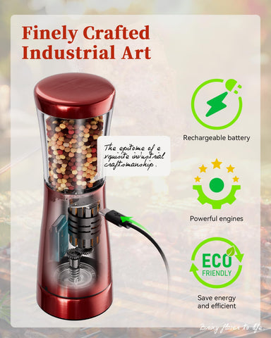 TOMEEM adjustable coarseness knob for consistent seasoning