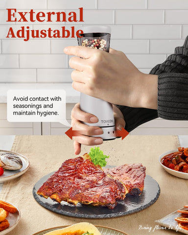 TOMEEM hourglass ergonomic design for comfortable seasoning sessions.
