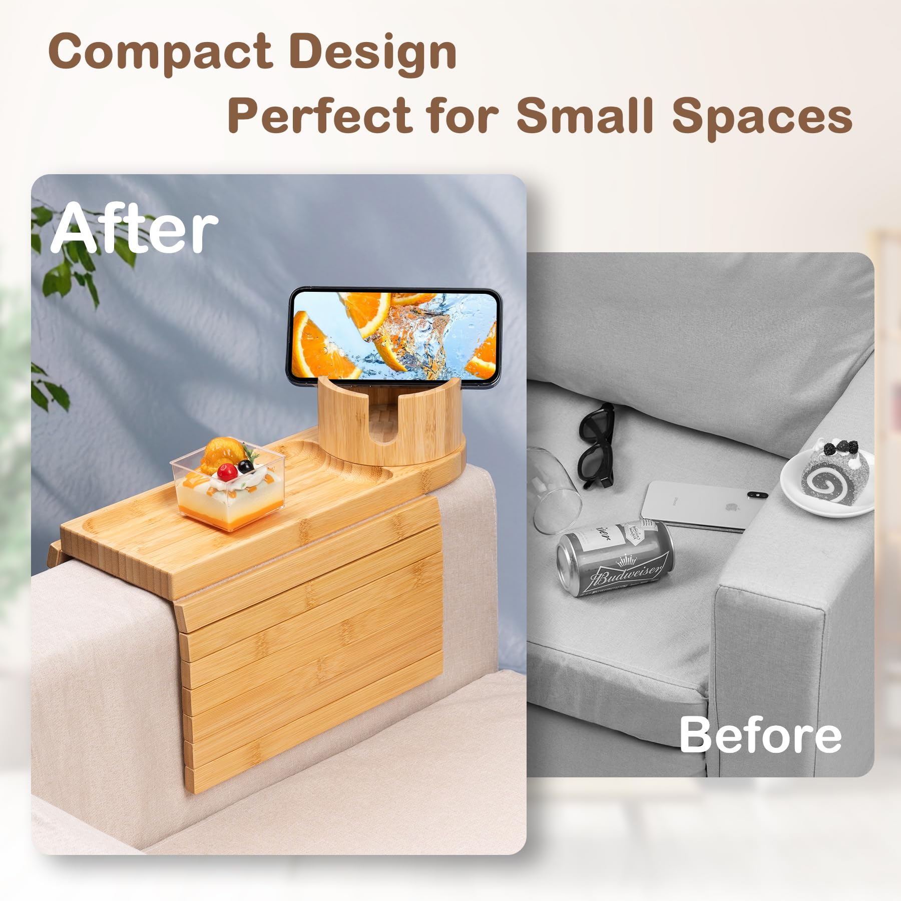 TOMLYOP gifts-ready couch tray ideal for housewarmings and holidays.