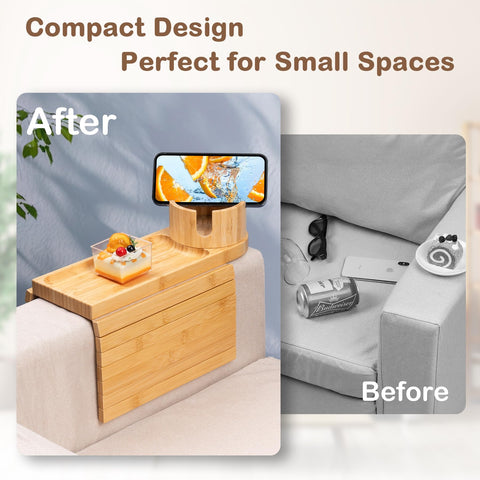 TOMLYOP gifts-ready couch tray ideal for housewarmings and holidays.