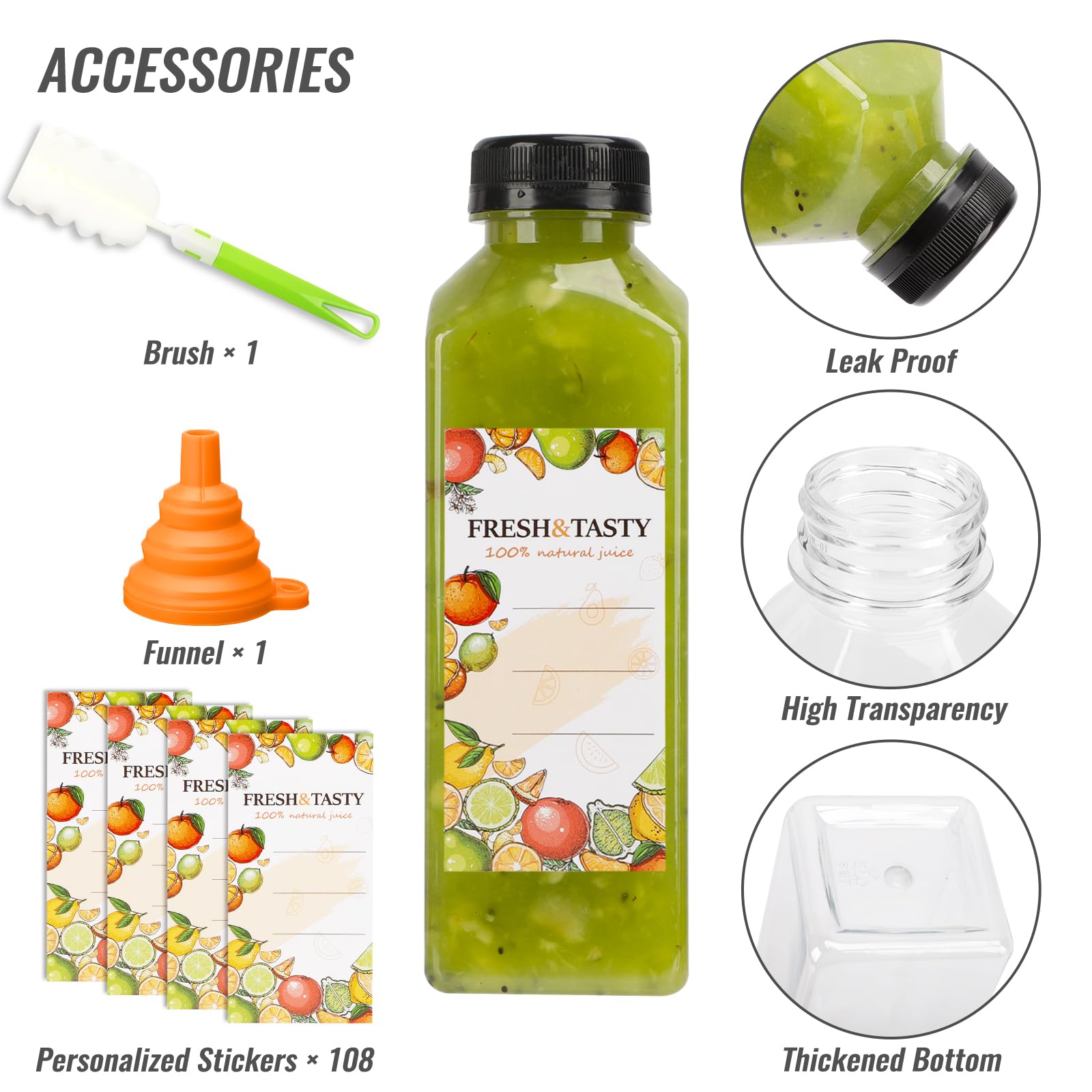 TOMNK bottle-set includes cleaning brush for thorough post-use care
