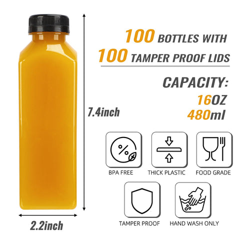 TOMNK 16oz bottles with funnel for easy filling and labeling