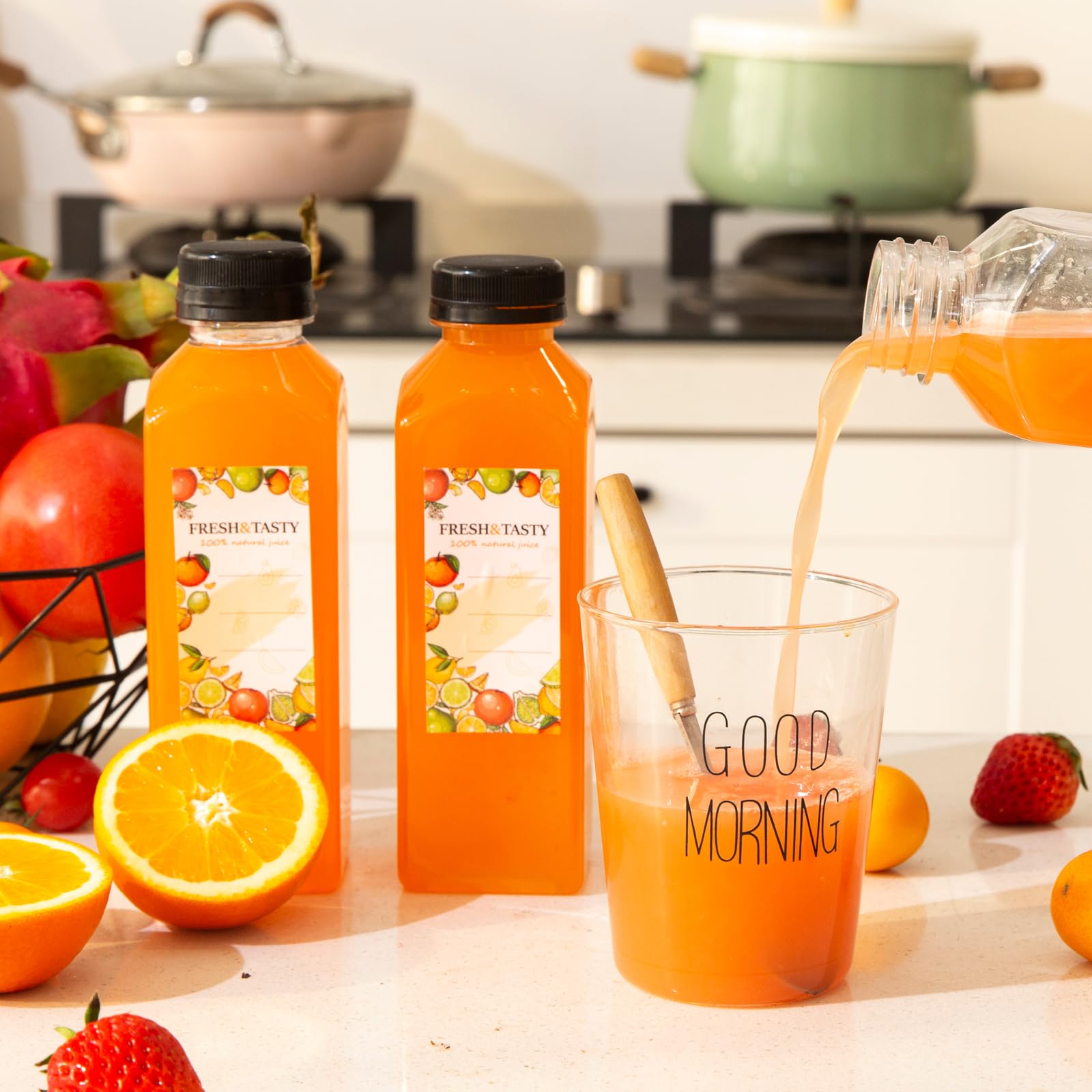 TOMNK premium PET bottles are freezer-safe and odor-free for daily use