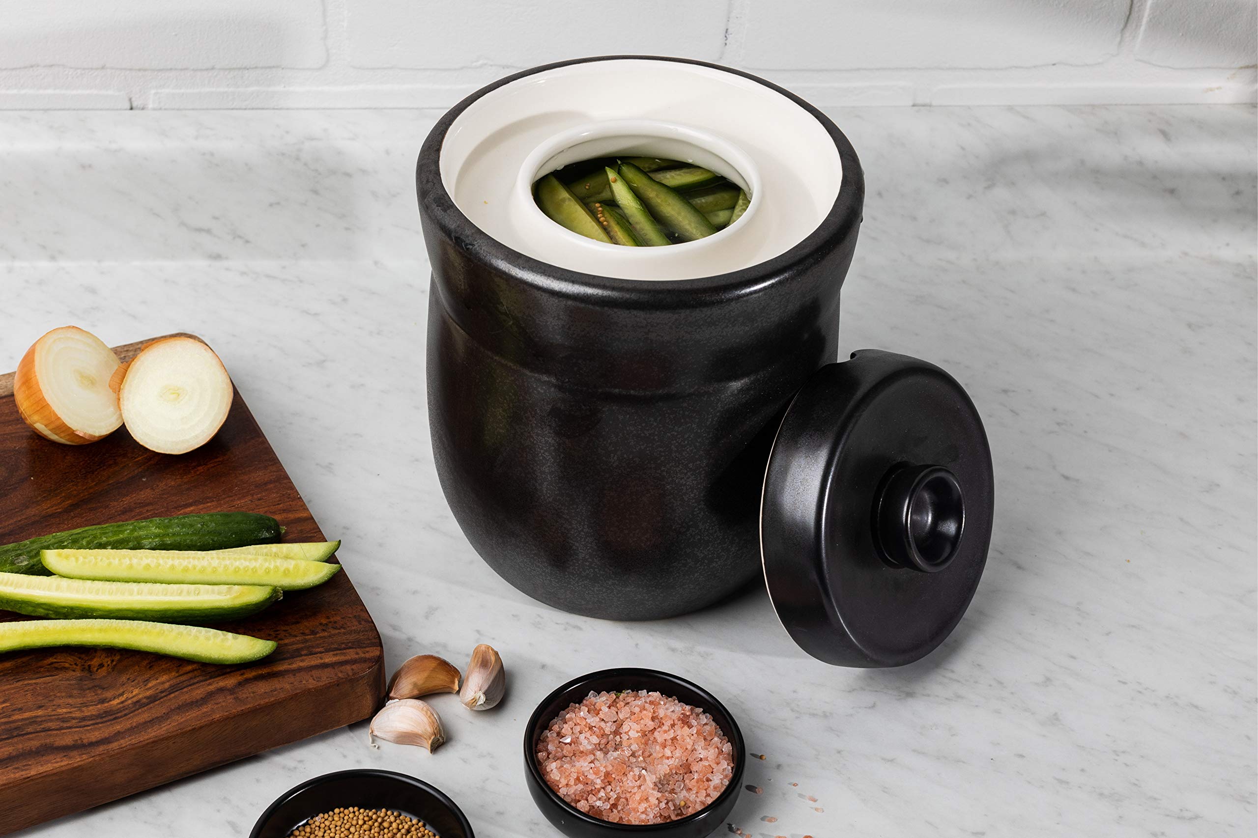 TOMO waterlock seal keeps air out while gases escape during fermentation