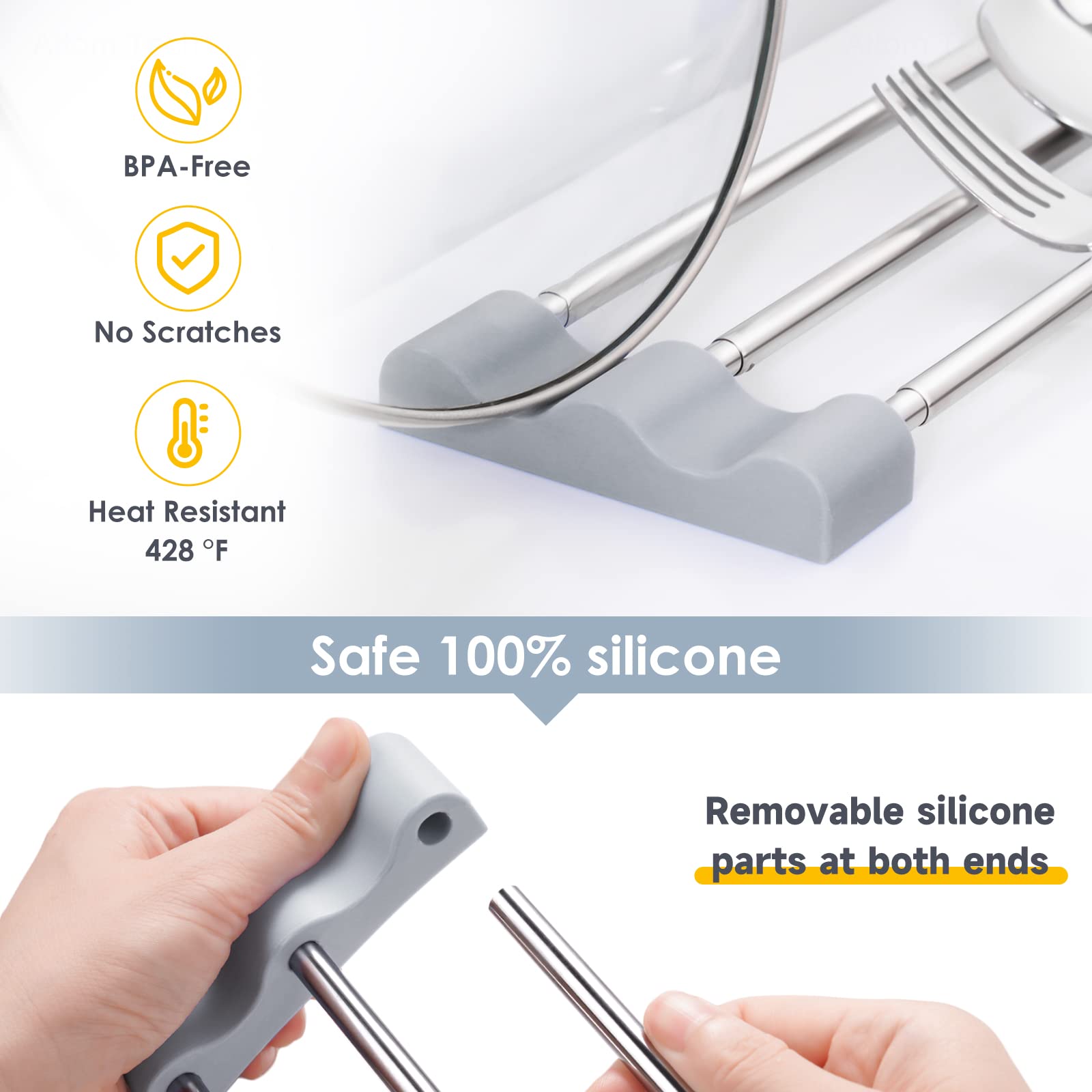 Tomorotec dishcloth and sponge holder dries efficiently with heat-resistant ends.